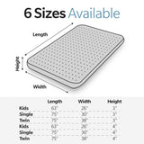 Memory Foam Camping Mattress Foldable, Portable With Water Resistant Cover - Gray
