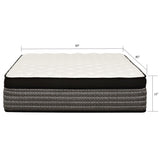 12" Premium Hybrid Mattress In A Box Soft Gel Memory Foam Top With Cooling Technology - Gray / White - Queen