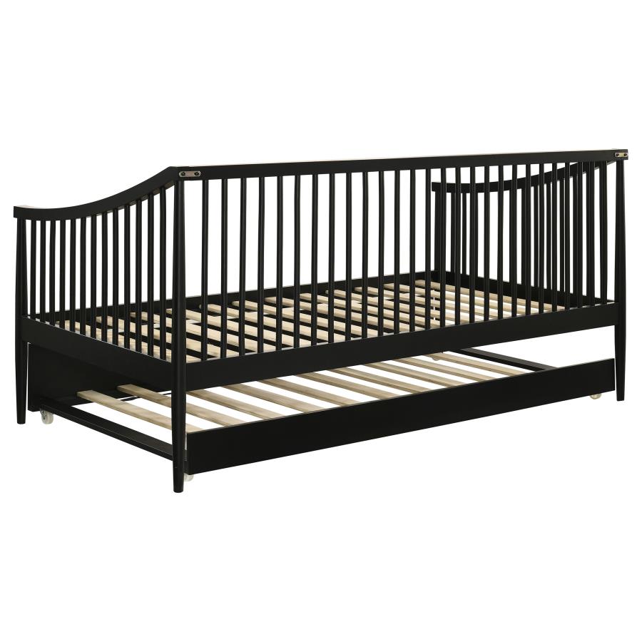 Delgado Windsor Twin Wood Daybed with Trundle Black - 310027