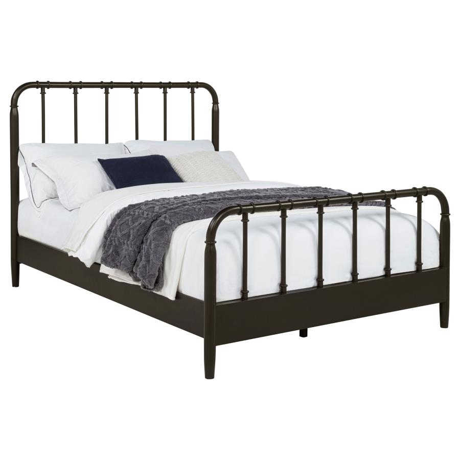 Rocco All Wood Water Pipe Open Frame Eastern King Bed Dark Bronze - 310035KE