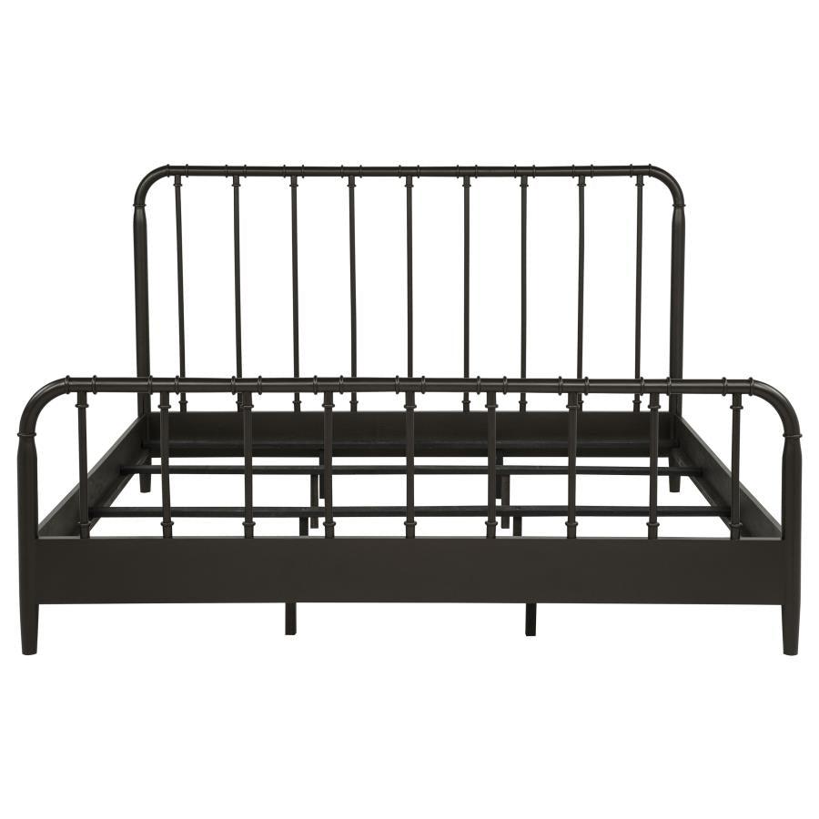 Rocco All Wood Water Pipe Open Frame Eastern King Bed Dark Bronze - 310035KE