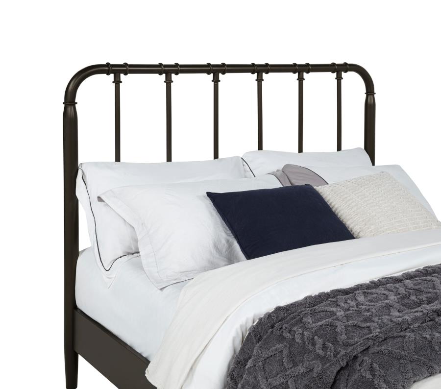 Rocco All Wood Water Pipe Open Frame Eastern King Bed Dark Bronze - 310035KE