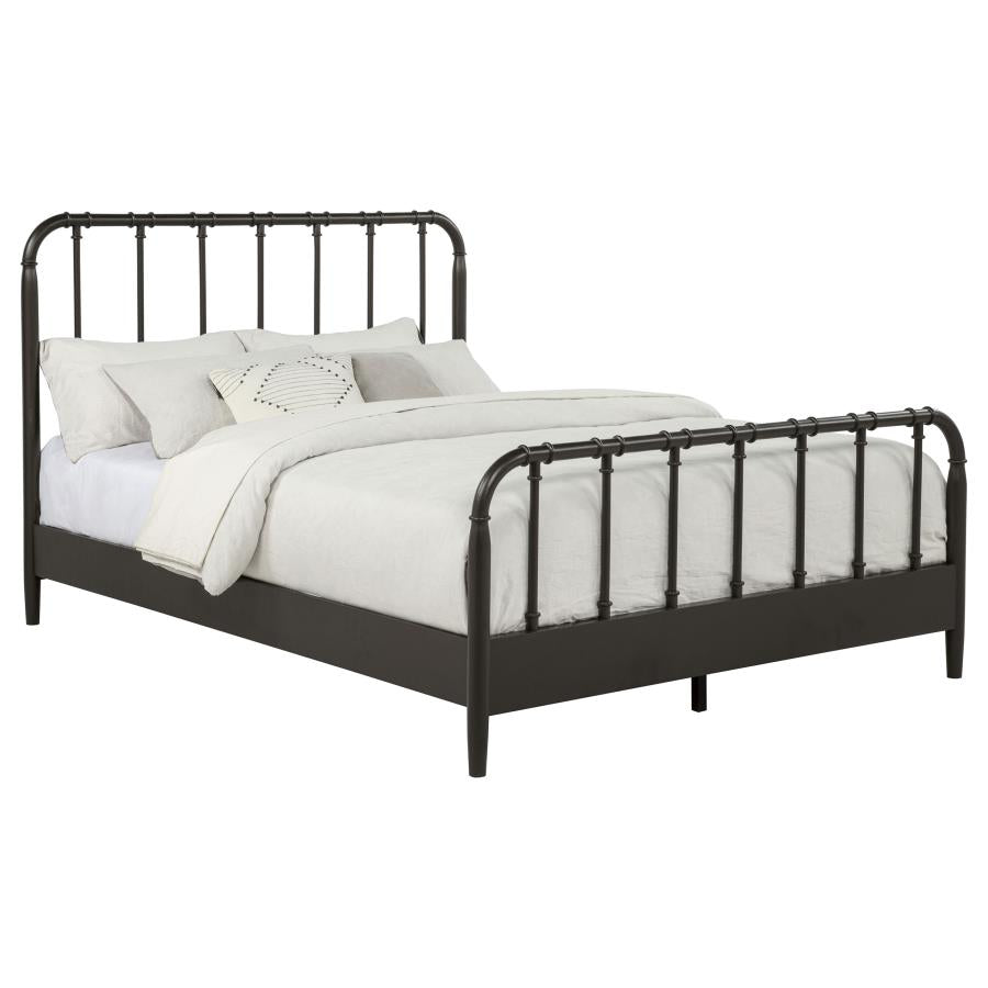 Rocco All Wood Water Pipe Open Frame Queen Bed Dark Bronze - 310035Q
