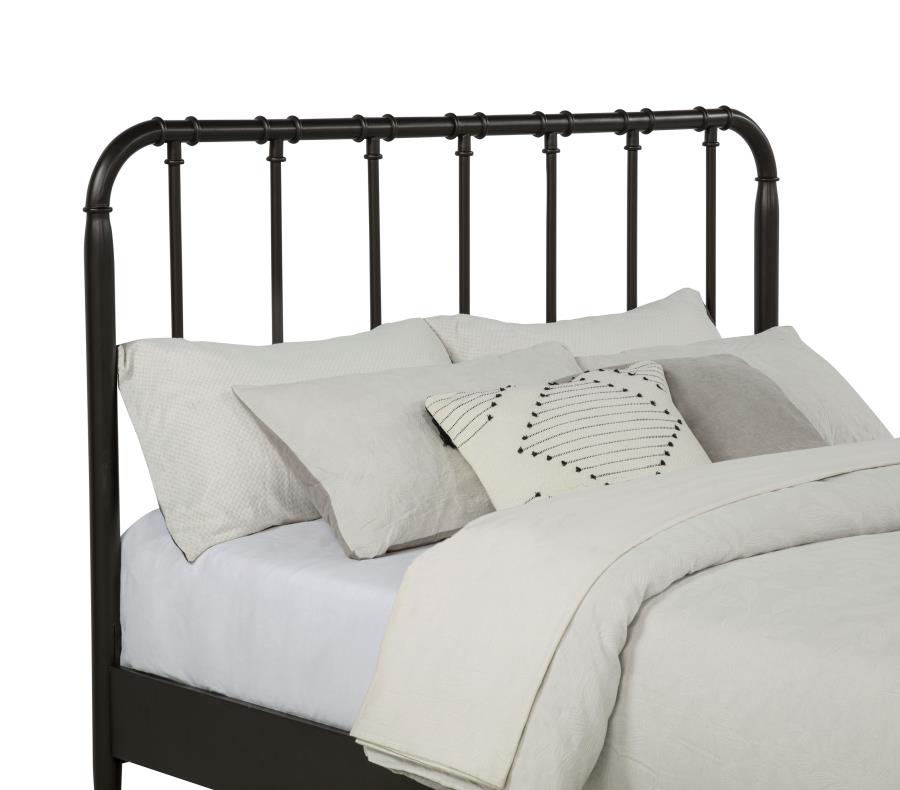 Rocco All Wood Water Pipe Open Frame Queen Bed Dark Bronze - 310035Q