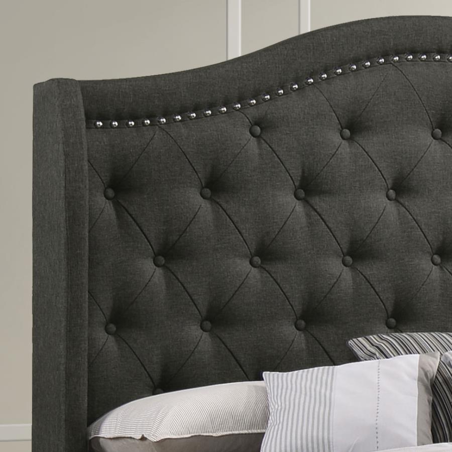 Sonoma Upholstered Full Wingback Bed Grey - 310072F