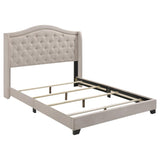 Sonoma Upholstered Full Wingback Bed Beige - 310073F