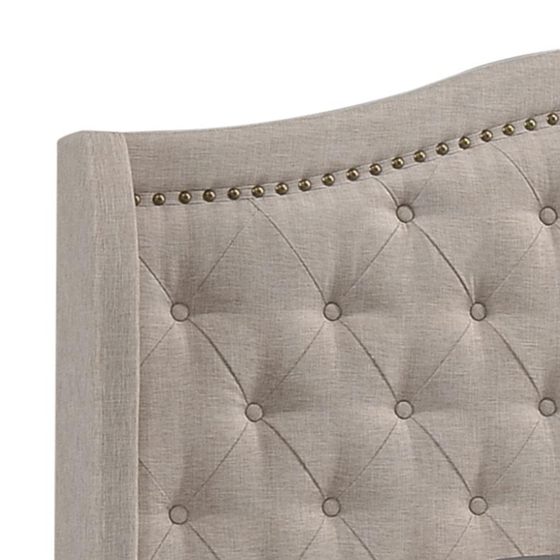Sonoma Upholstered Full Wingback Bed Beige - 310073F