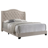 Sonoma Upholstered Queen Wingback Bed Beige - 310073Q