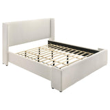 Alamosa Boucle Upholstered Eastern King Platform Bed White - 310078KE