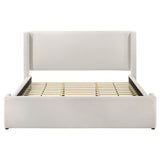 Alamosa Boucle Upholstered Eastern King Platform Bed White - 310078KE