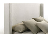 Alamosa Boucle Upholstered Eastern King Platform Bed White - 310078KE