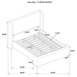 Alamosa Boucle Upholstered Eastern King Platform Bed White - 310078KE