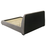 Mokena 46-inch Upholstered Eastern King Platform Bed Taupe - 310090KE