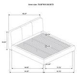 Mokena 46-inch Upholstered Eastern King Platform Bed Taupe - 310090KE