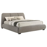 Mokena 46-inch Upholstered California King Platform Bed Taupe - 310090KW