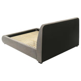 Mokena 46-inch Upholstered California King Platform Bed Taupe - 310090KW
