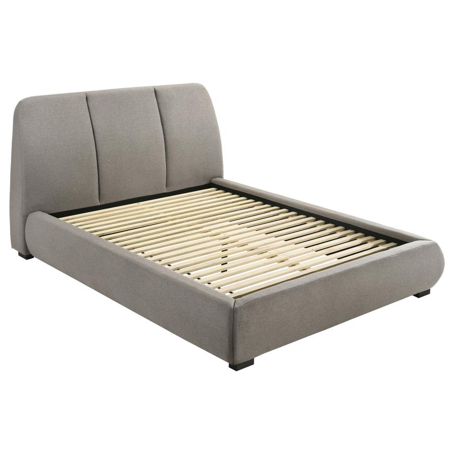 Mokena 46-inch Upholstered Queen Platform Bed Taupe - 310090Q
