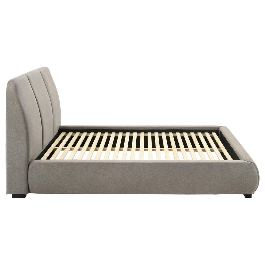 Mokena 46-inch Upholstered Queen Platform Bed Taupe - 310090Q