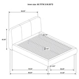 Mokena 46-inch Upholstered Queen Platform Bed Taupe - 310090Q