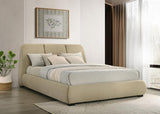 Mokena 46-inch Upholstered California King Platform Bed Brown - 310091KW