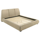 Mokena 46-inch Upholstered California King Platform Bed Brown - 310091KW