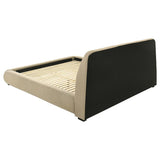 Mokena 46-inch Upholstered California King Platform Bed Brown - 310091KW