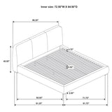 Mokena 46-inch Upholstered California King Platform Bed Brown - 310091KW