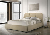 Mokena 46-inch Upholstered Queen Platform Bed Brown - 310091Q