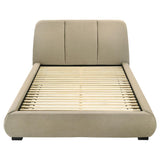 Mokena 46-inch Upholstered Queen Platform Bed Brown - 310091Q