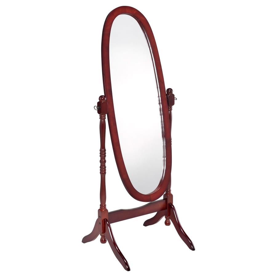 Foyet Wood Adjustable Full Length Cheval Mirror Merlot - 3101