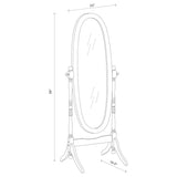 Foyet Wood Adjustable Full Length Cheval Mirror Merlot - 3101