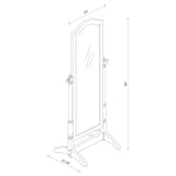 Cabot Wood Adjustable Full Length Cheval Mirror Merlot - 3103
