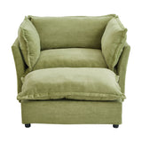 Modern Armchair Sofa With Movable Ottoman