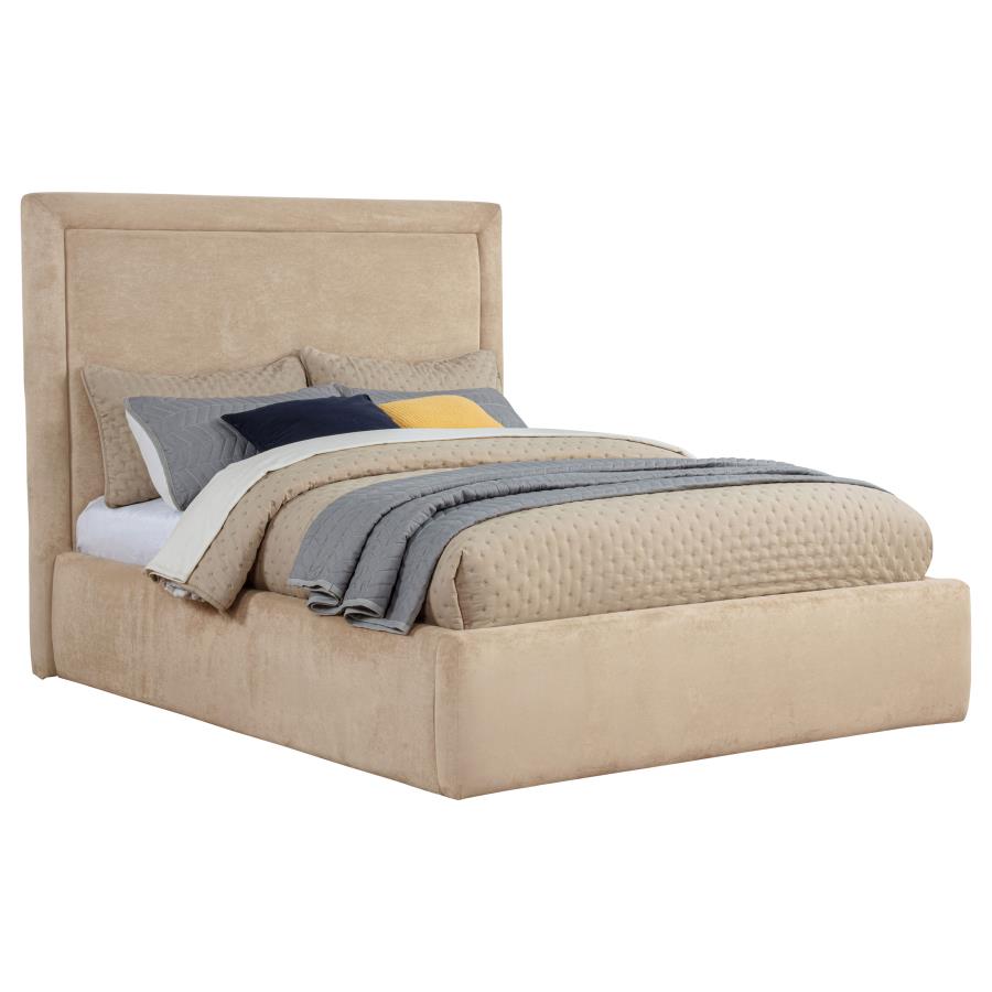 Lawson 54-inch Upholstered Full Platform Bed Light Saddle - 315835LF