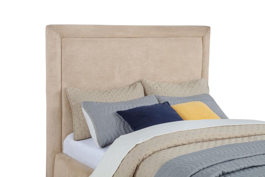 Lawson 54-inch Upholstered Full Platform Bed Light Saddle - 315835LF