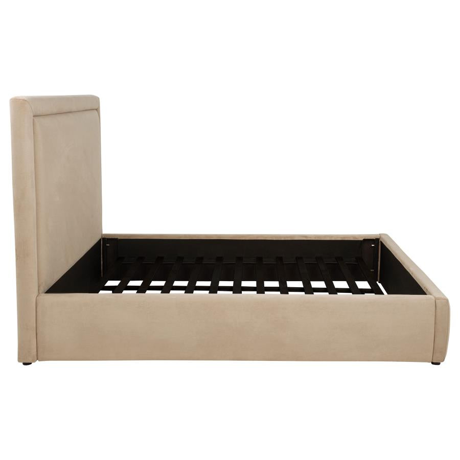 Lawson 54-inch Upholstered Queen Platform Bed Light Saddle - 315835LQ