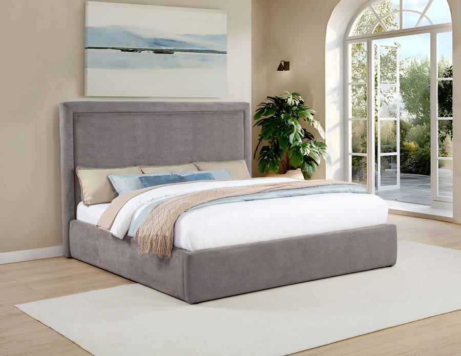 Lawson 54-inch Upholstered Eastern King Platform Bed Mushroom - 315835MKE