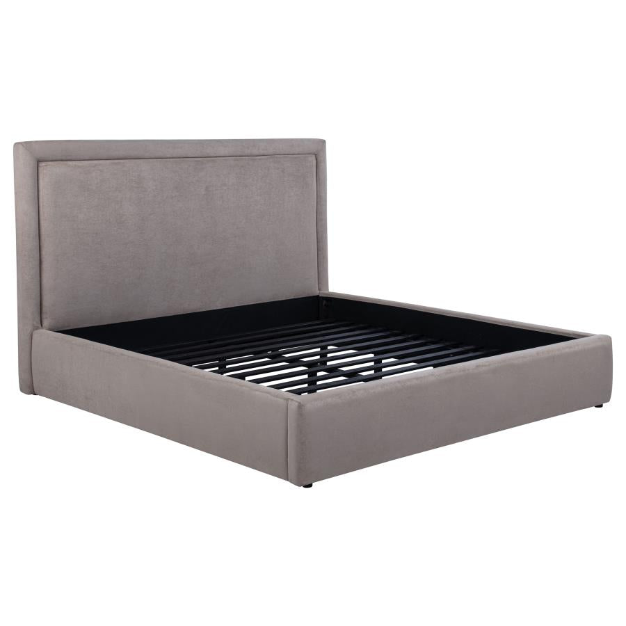 Lawson 54-inch Upholstered Eastern King Platform Bed Mushroom - 315835MKE