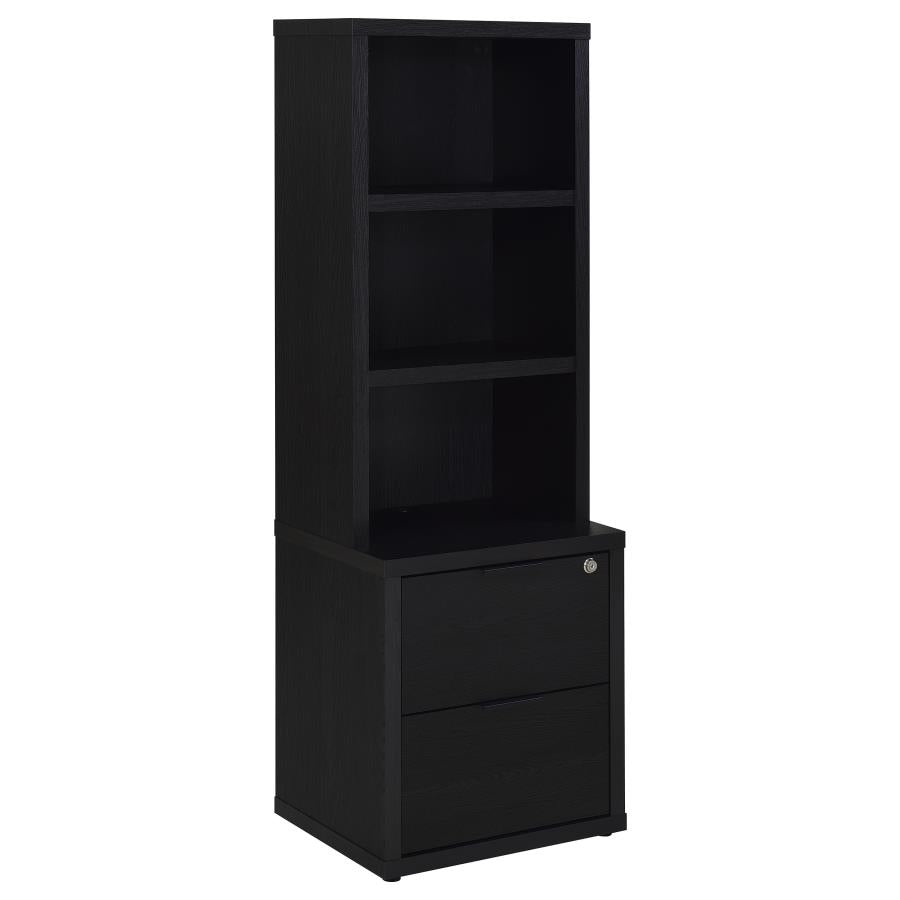 Westpark 3-piece Full Bedroom Set Bookcase Headboard Black - 315851F-SET