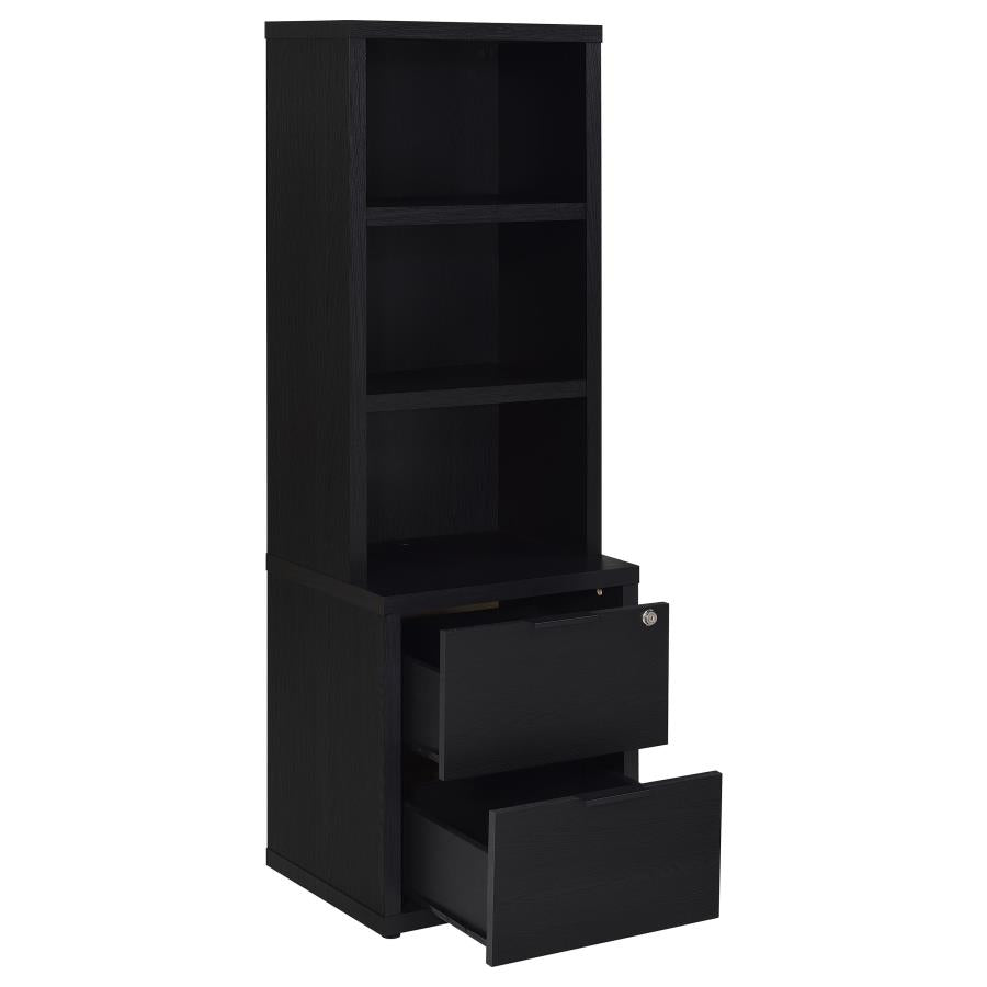 Westpark 3-piece Twin Bedroom Set Bookcase Headboard Black - 315851T-SET
