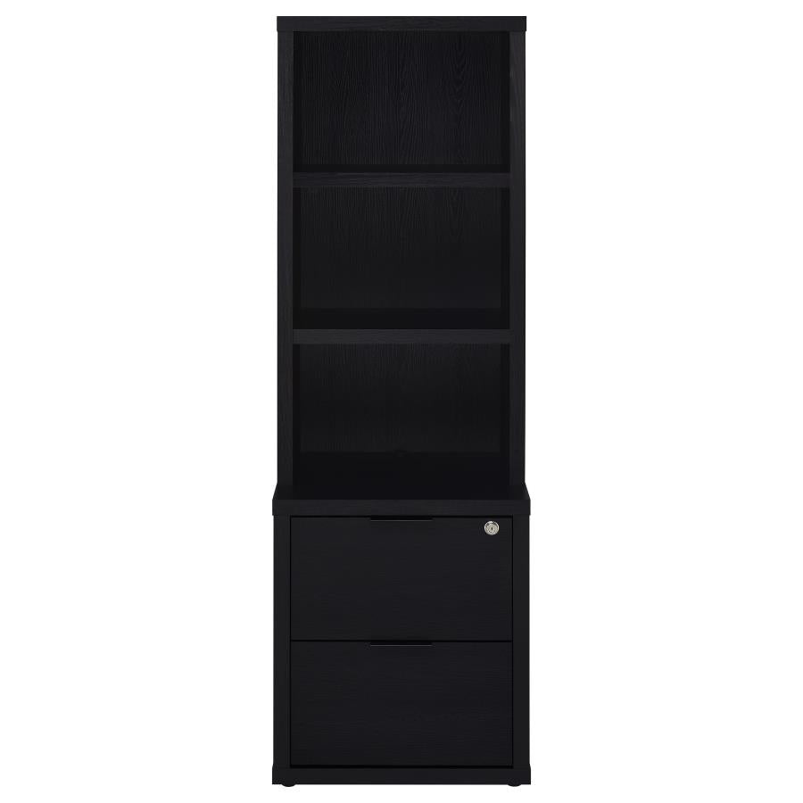 Westpark 3-piece Twin Bedroom Set Bookcase Headboard Black - 315851T-SET