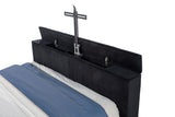Tisdall Eastern King Flame Visualizer Wingback TV Bed Black - 315868BLKKE