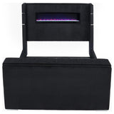 Tisdall California King Flame Visualizer TV Bed Black - 315868BLKKW