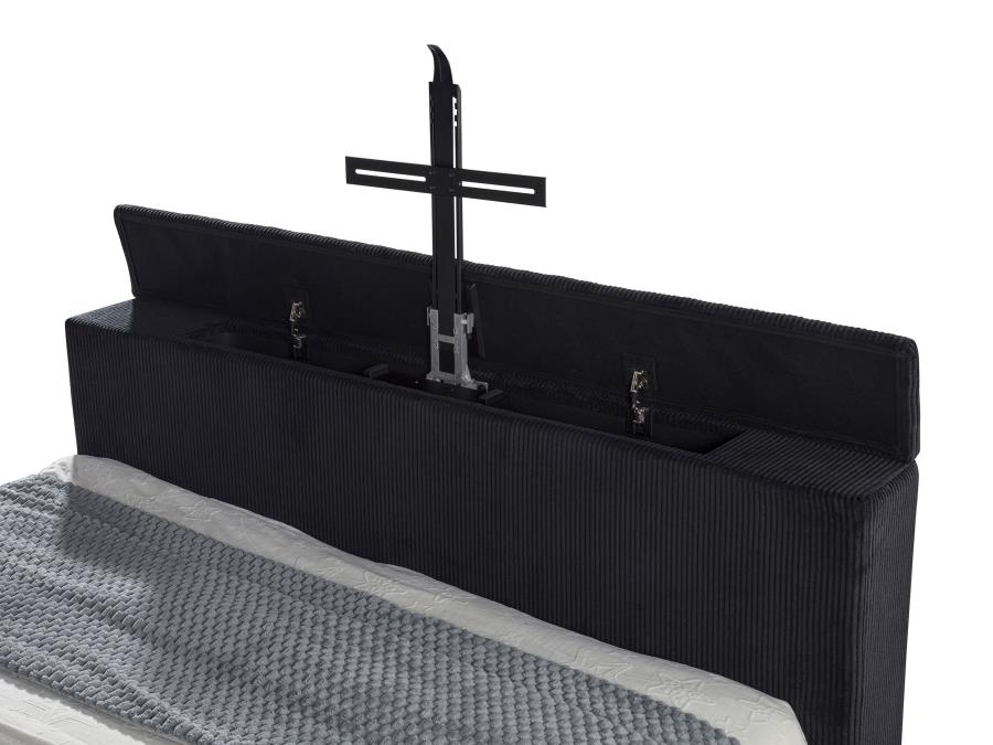 Tisdall California King Flame Visualizer TV Bed Black - 315868BLKKW
