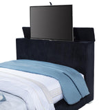 Tisdall Queen Flame Visualizer Wingback TV Bed Black - 315868BLKQ