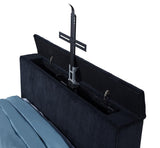 Tisdall Queen Flame Visualizer Wingback TV Bed Black - 315868BLKQ