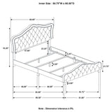 Bella Upholstered Queen Panel Bed Grey - 315871Q