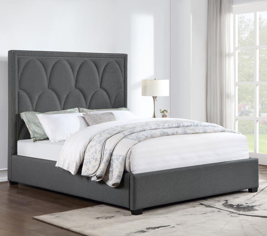 Bowfield Upholstered Queen Panel Bed Charcoal - 315900Q