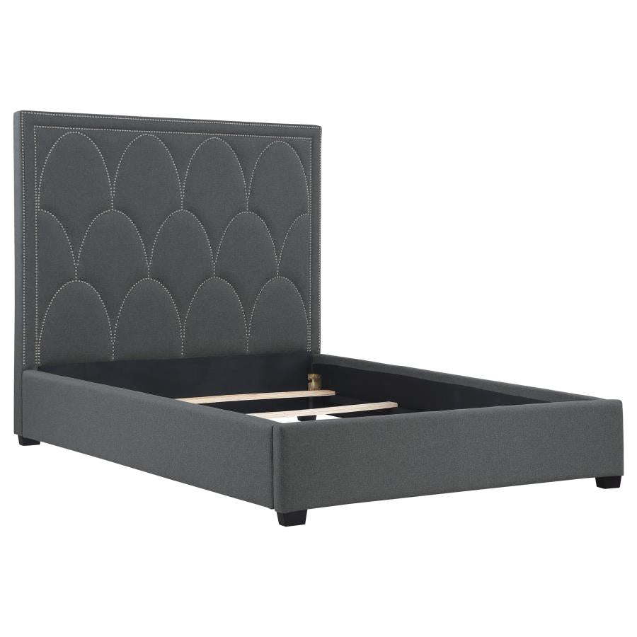 Bowfield Upholstered Queen Panel Bed Charcoal - 315900Q