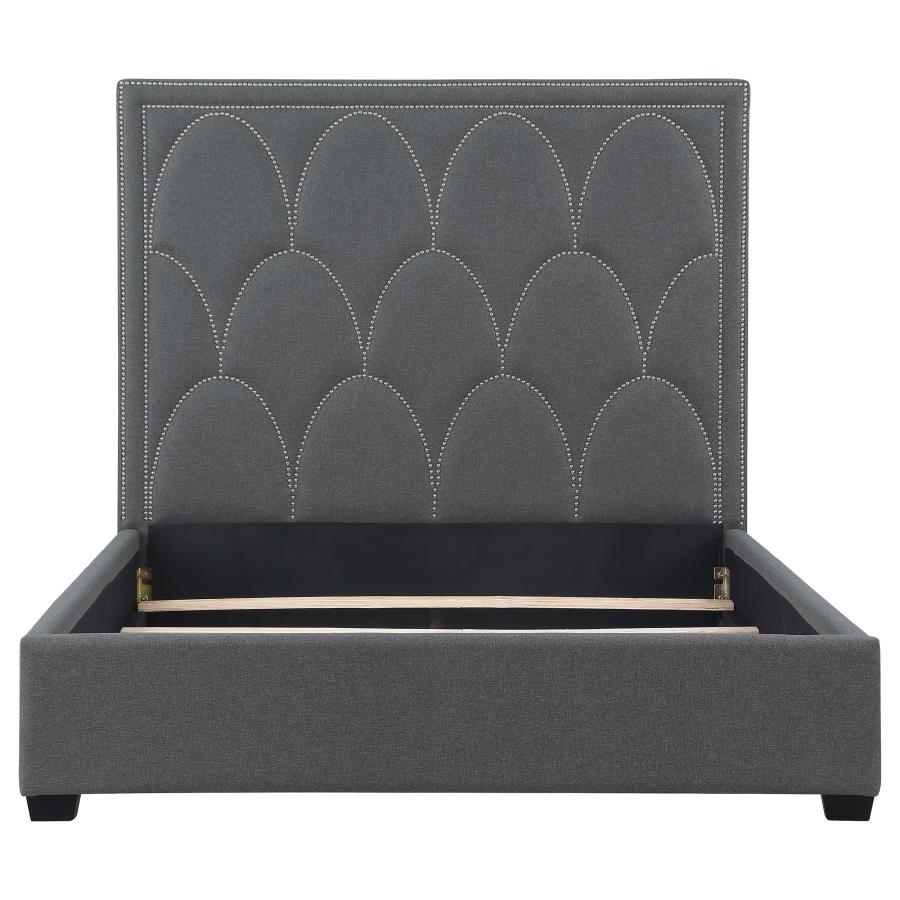Bowfield Upholstered Queen Panel Bed Charcoal - 315900Q